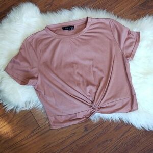 Mint Limit Tie Front Shirt